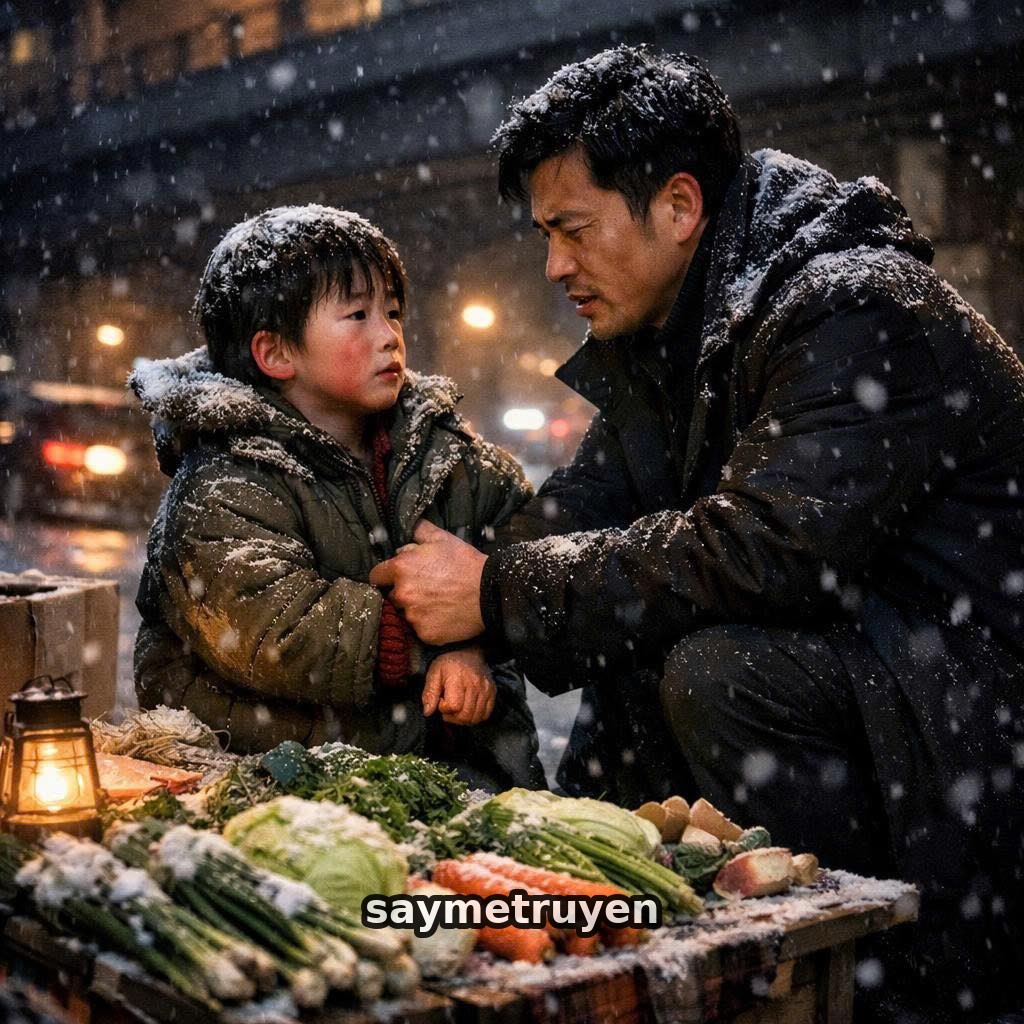 Đứa Trẻ Bán Rau Trong Tuyết